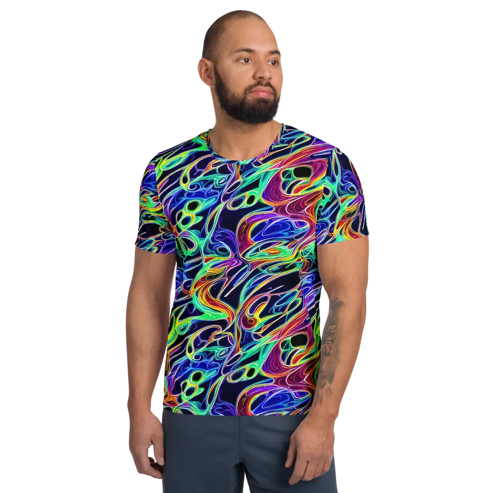 Electric Currents on Men's Athletic T-Shirt — Front