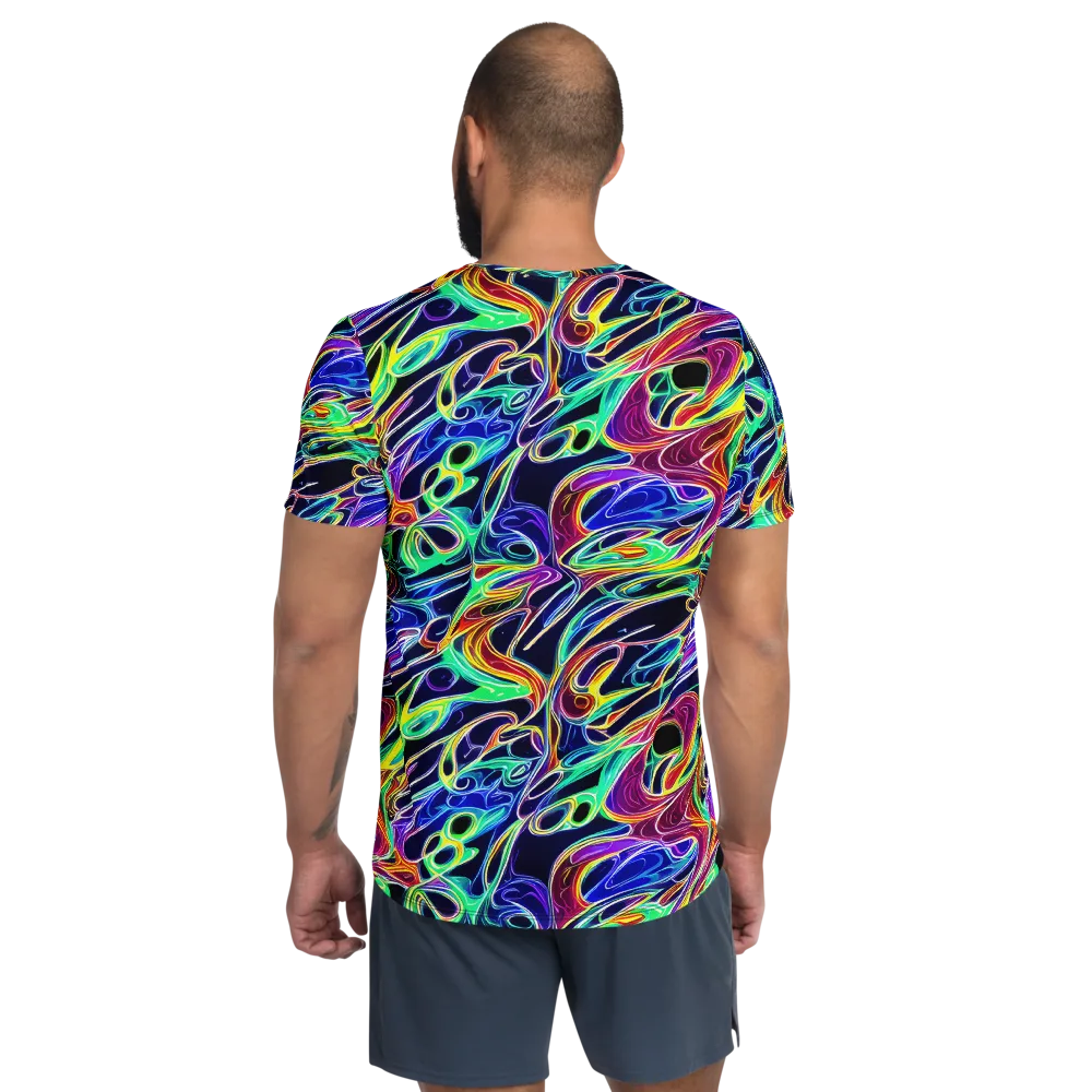 Electric Currents on Men's Athletic T-Shirt — Back