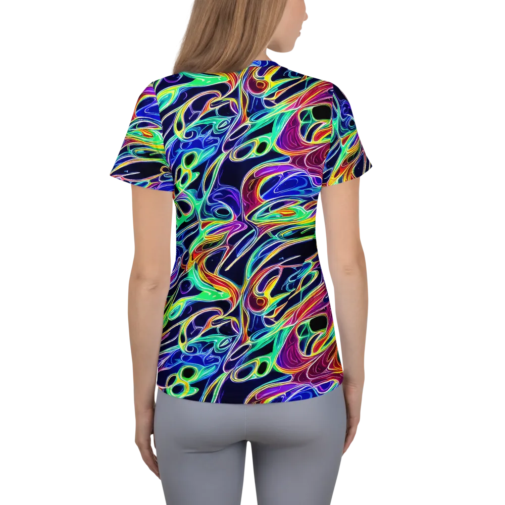 Electric Currents on Women's Athletic T-Shirt — Back