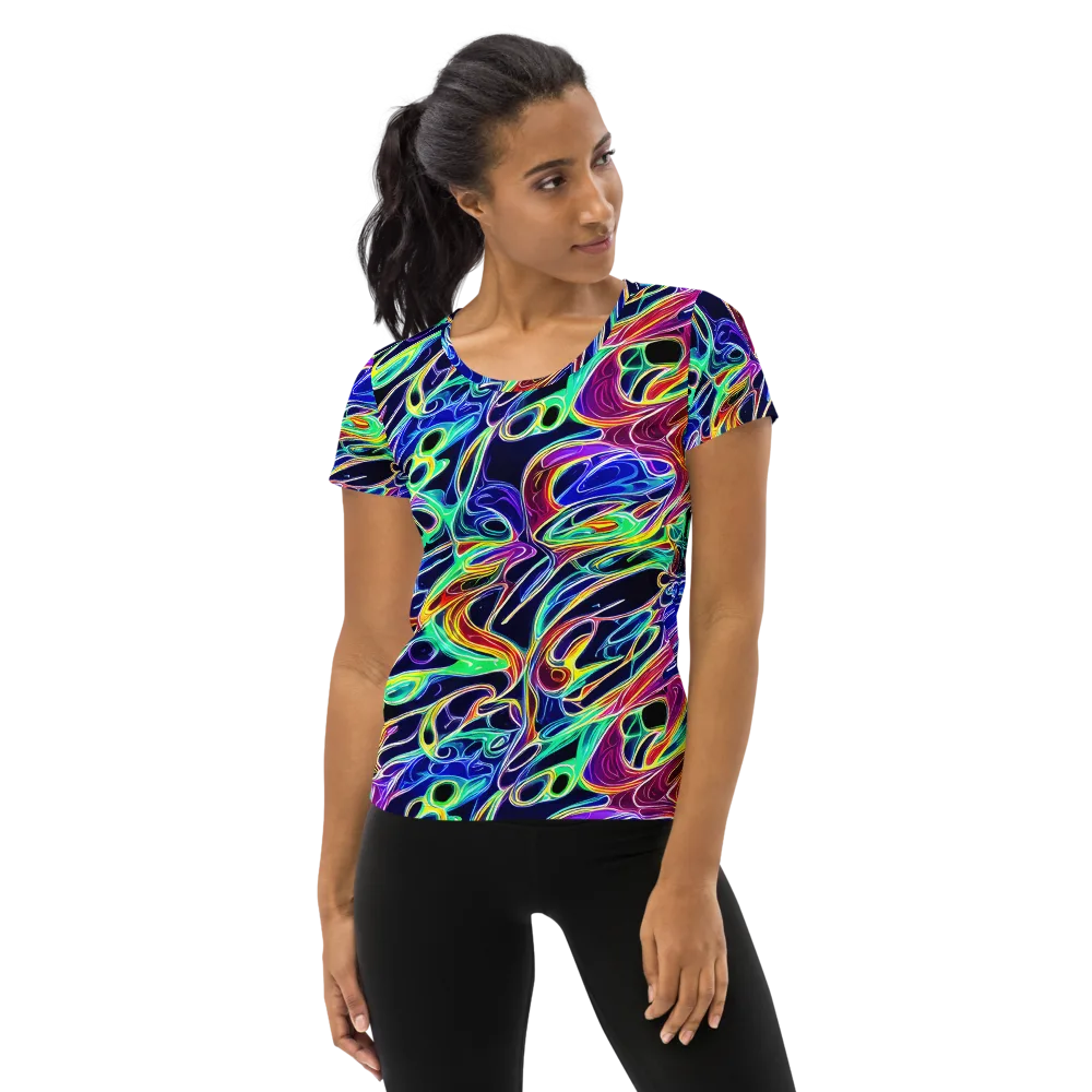 Electric Currents on Women's Athletic T-Shirt — Front
