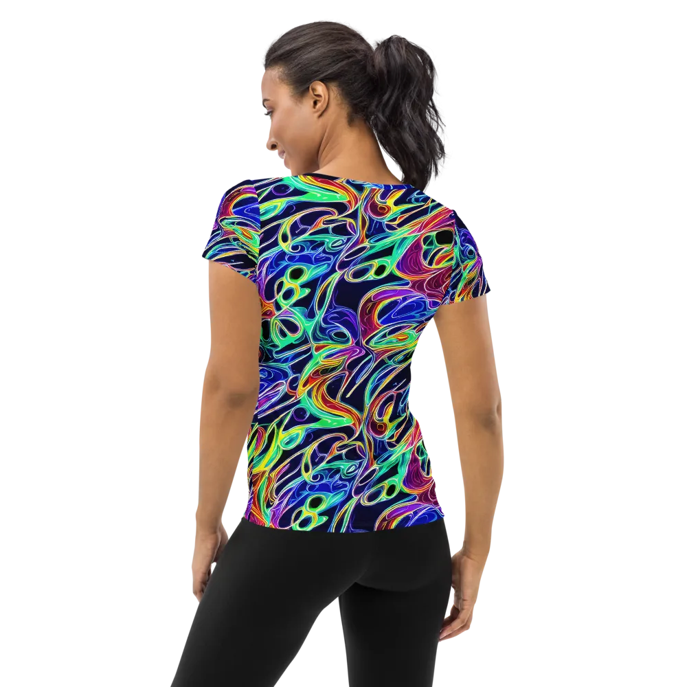Electric Currents on Women's Athletic T-Shirt — Back