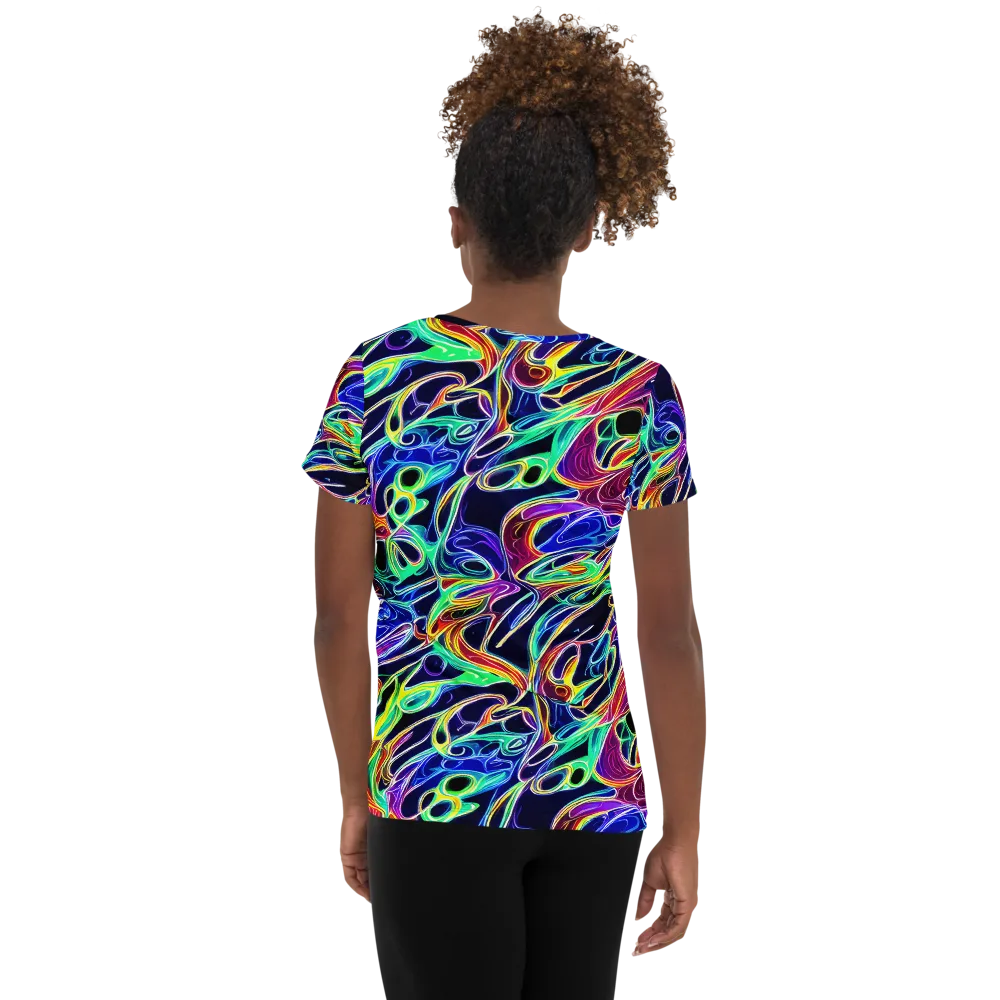 Electric Currents on Women's Athletic T-Shirt — Back