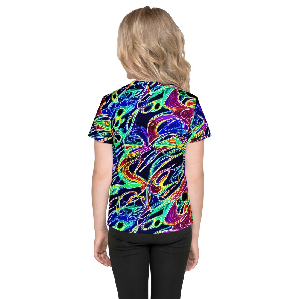 Electric Currents on Kids Crew Neck T-Shirt — Back