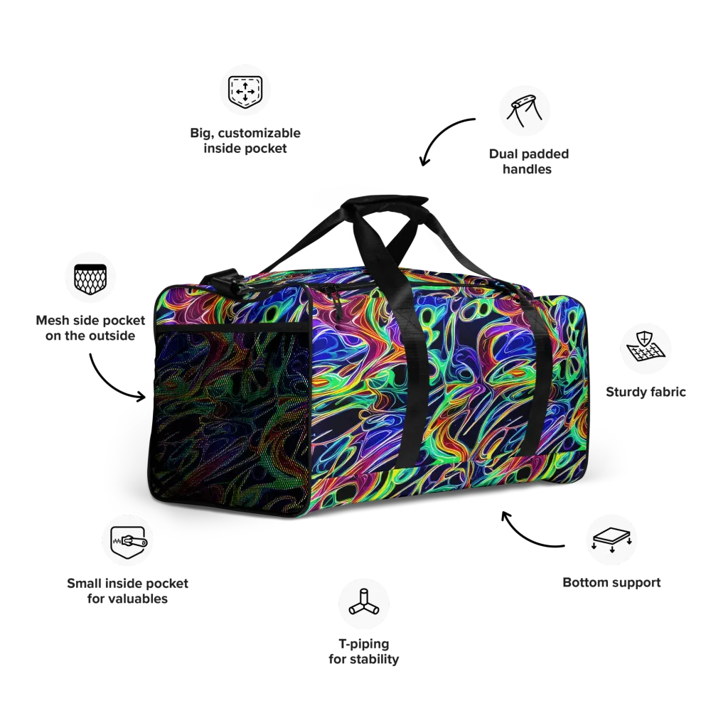 Electric Currents on Duffle Bag — Right Front