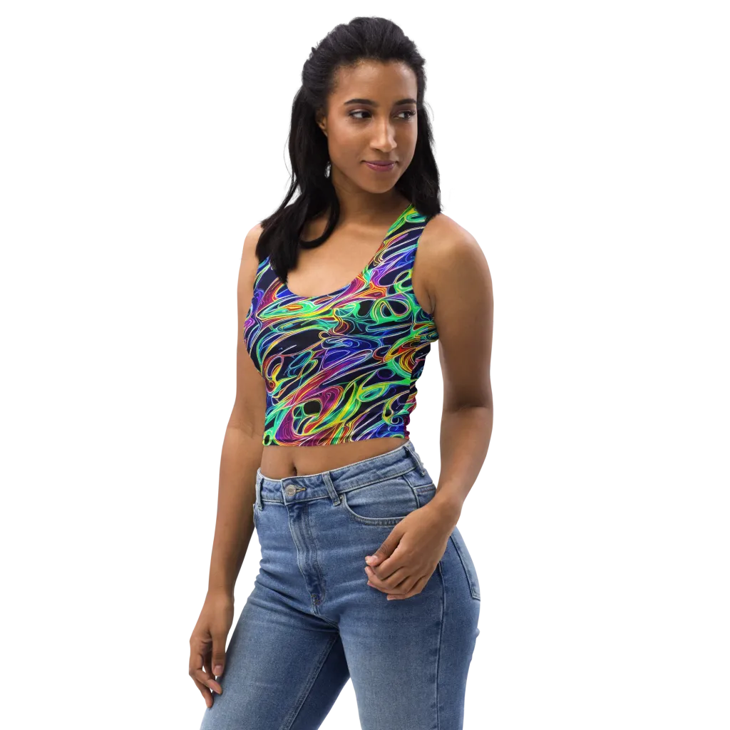 Electric Currents on Crop Top — Left Front