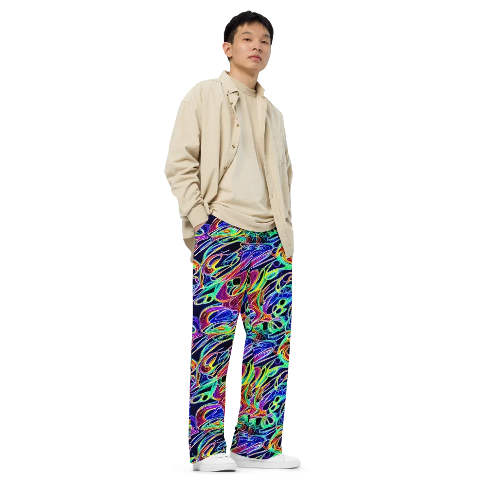 Electric Currents on Wide-Leg Pants — Right Front