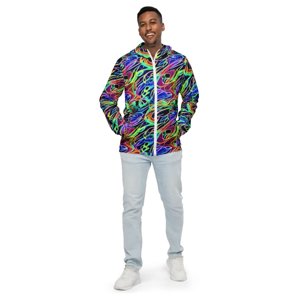Electric Currents on Men's Windbreaker — Front