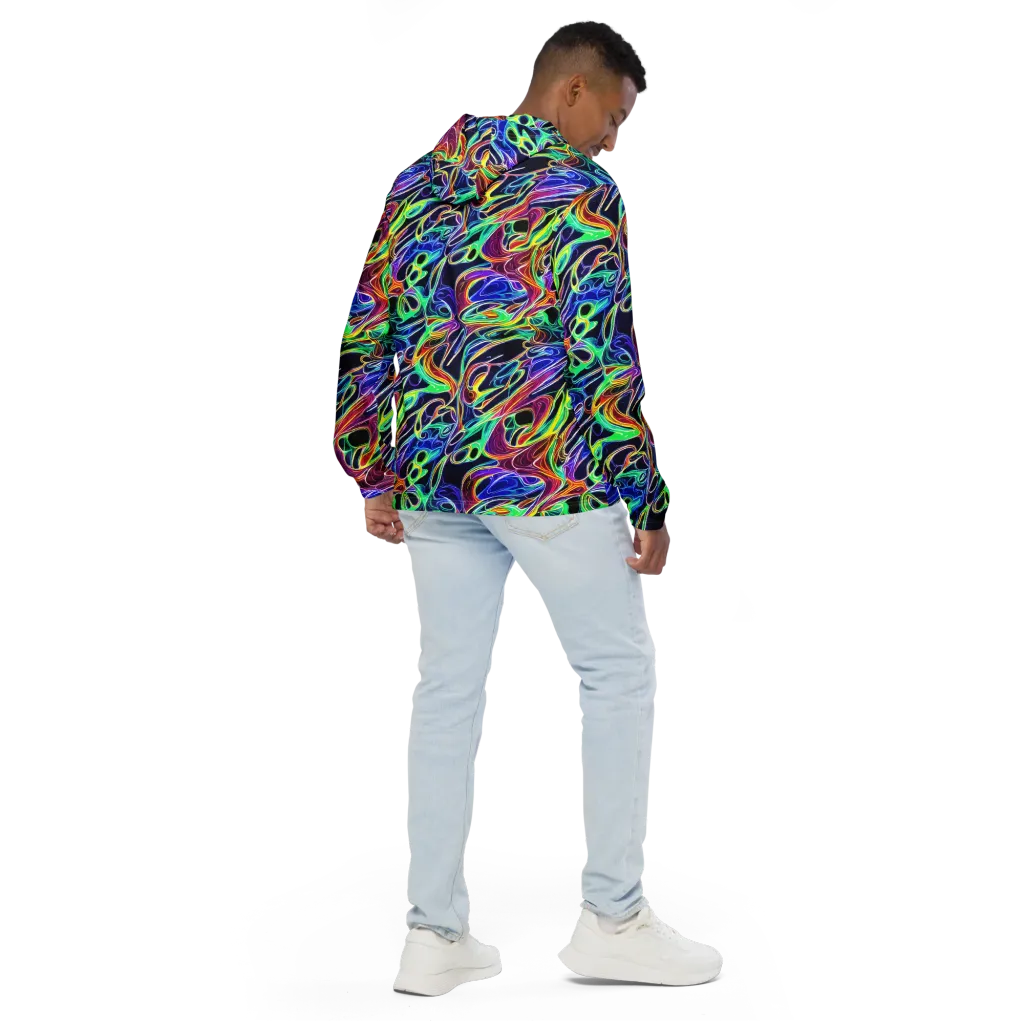 Electric Currents on Men's Windbreaker — Back