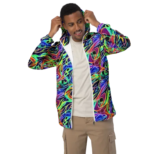 Electric Currents on a Men's Windbreaker