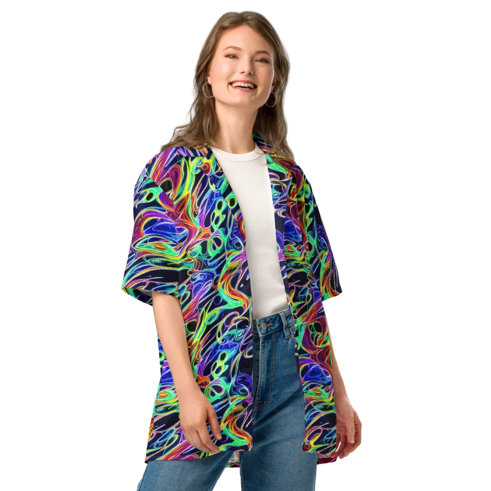 Electric Currents on Button Shirt — Front