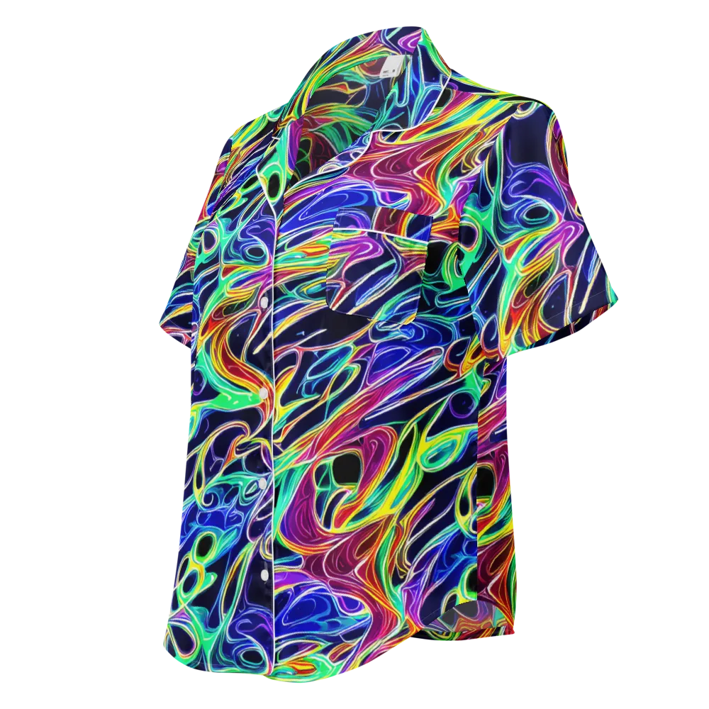Electric Currents on Women's Short Sleeve Pajama Top — Left Front