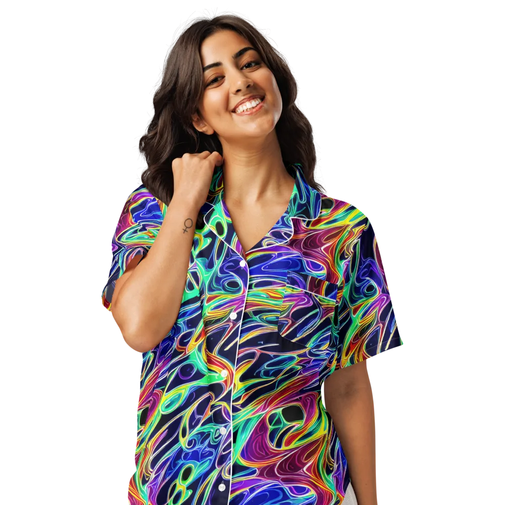 Electric Currents on Women's Short Sleeve Pajama Top — Front