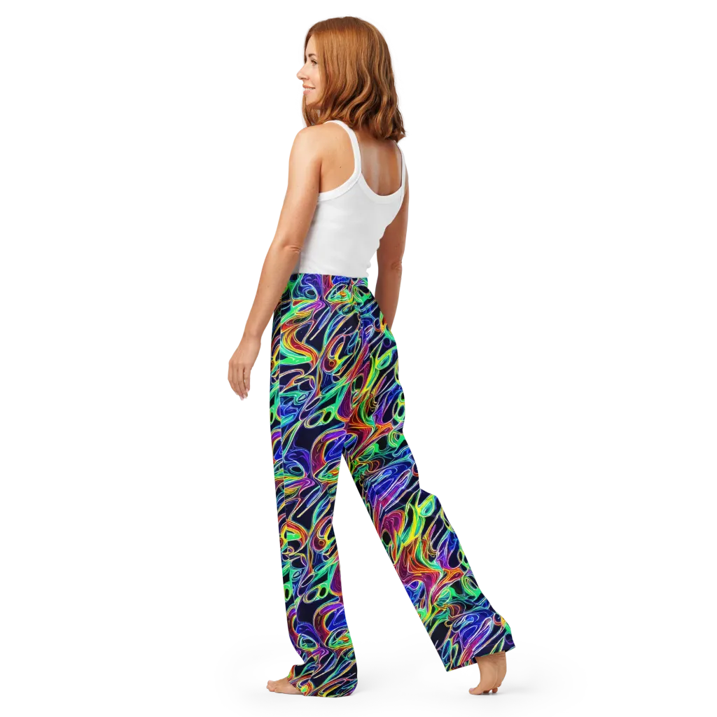 Electric Currents on Women's Pajama Pants — Back