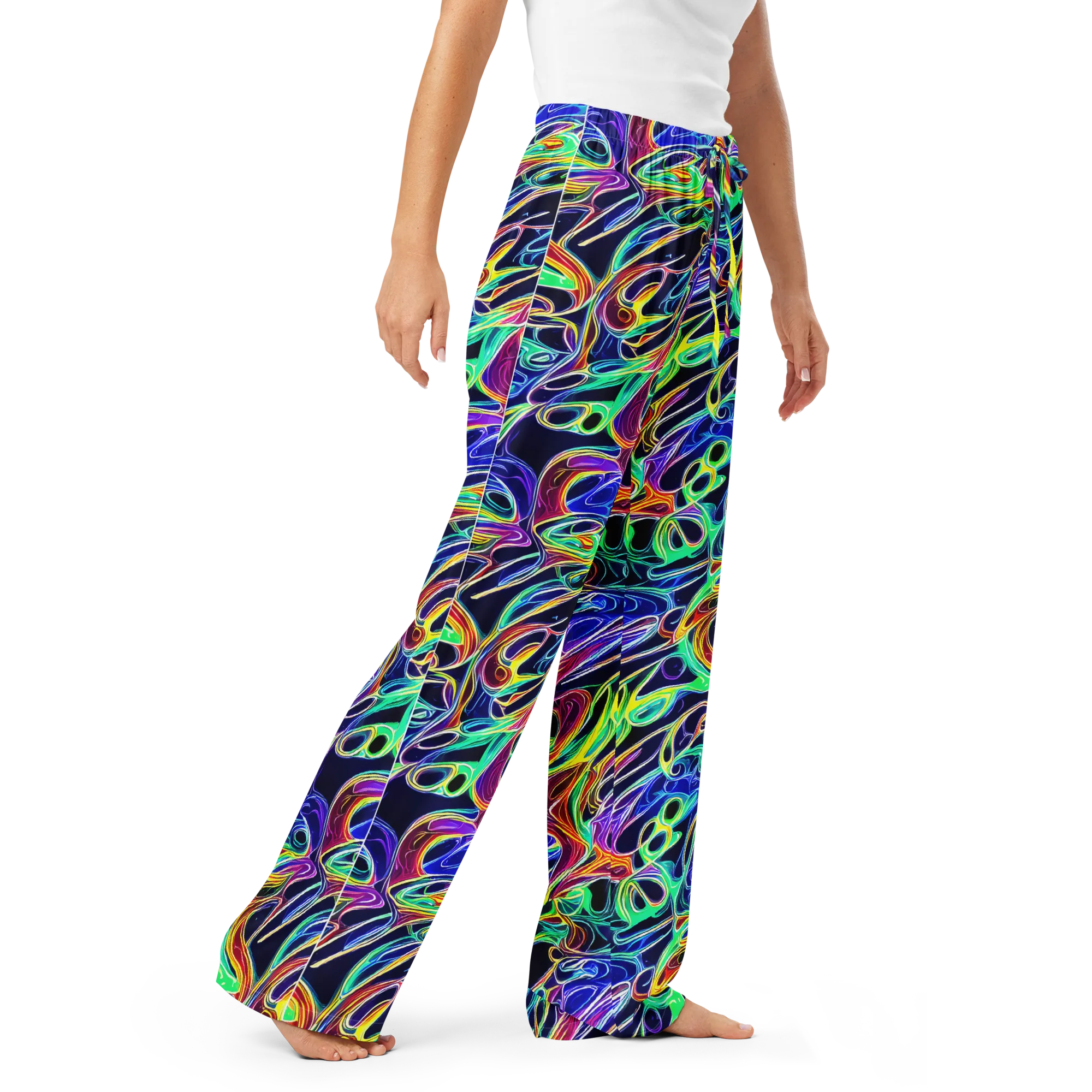 Electric Currents on Women's Pajama Pants — Right Front