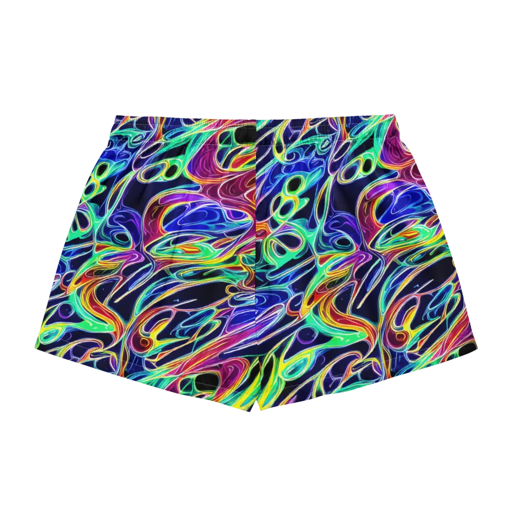 Electric Currents on Women's Pajama Shorts — Back