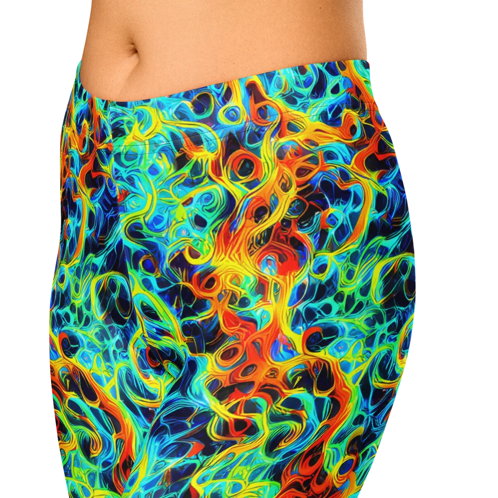 Liquid Frequency on Capri Leggings — Zoomed-in