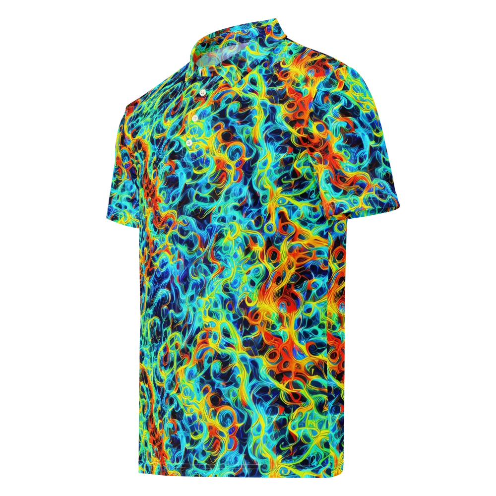 Liquid Frequency on Men's Slim Fit Polo Shirt — Left Front
