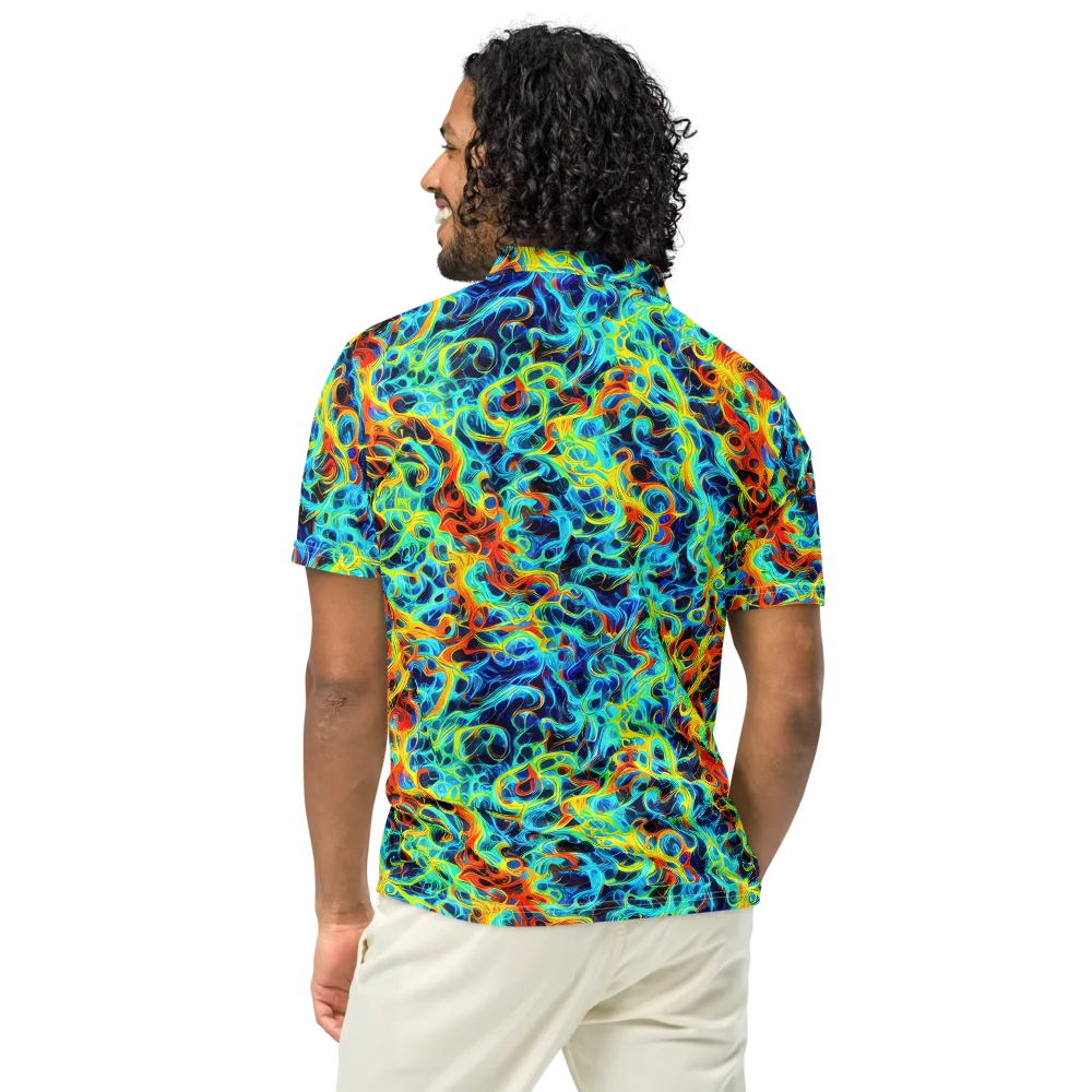Liquid Frequency on Men's Slim Fit Polo Shirt — Back