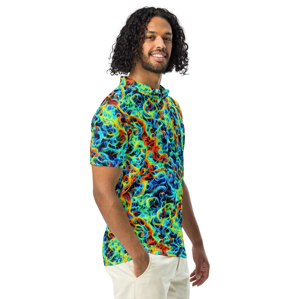 Liquid Frequency on Men's Slim Fit Polo Shirt — Right Front