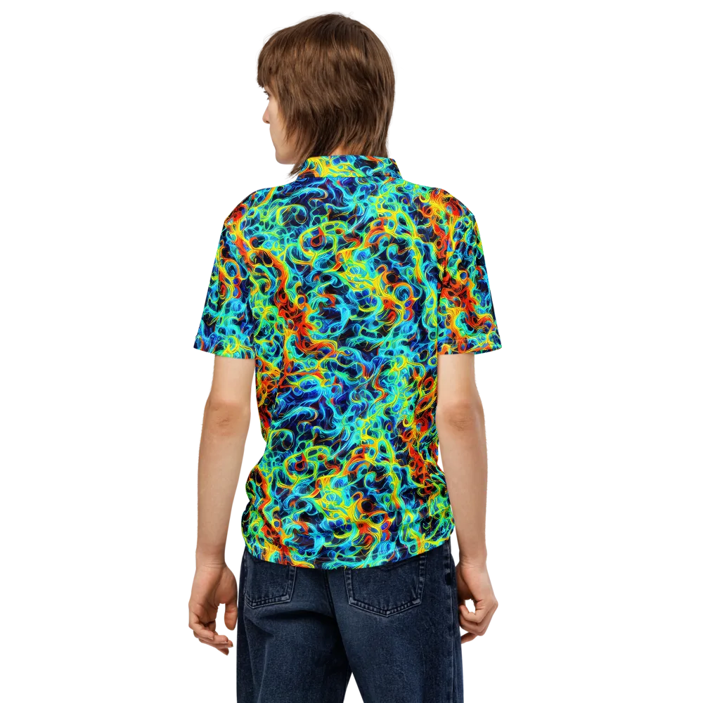 Liquid Frequency on Men's Slim Fit Polo Shirt — Back