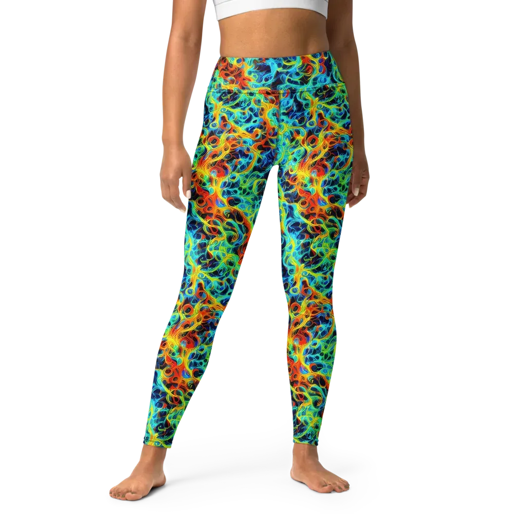 Liquid Frequency on Yoga Leggings — Front