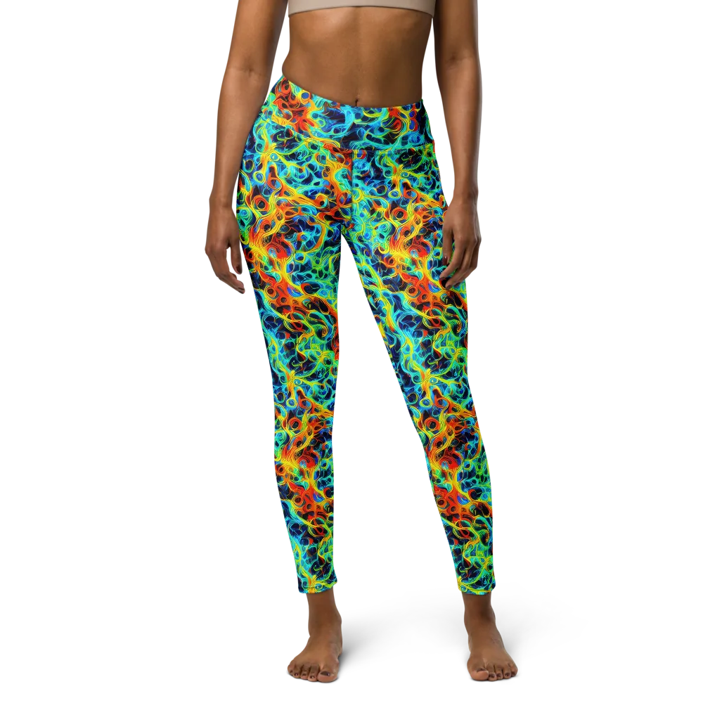 Liquid Frequency on Yoga Leggings — Front