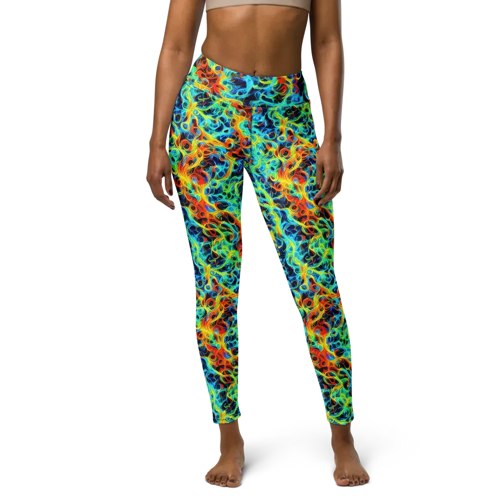 Liquid Frequency on Yoga Leggings — Front