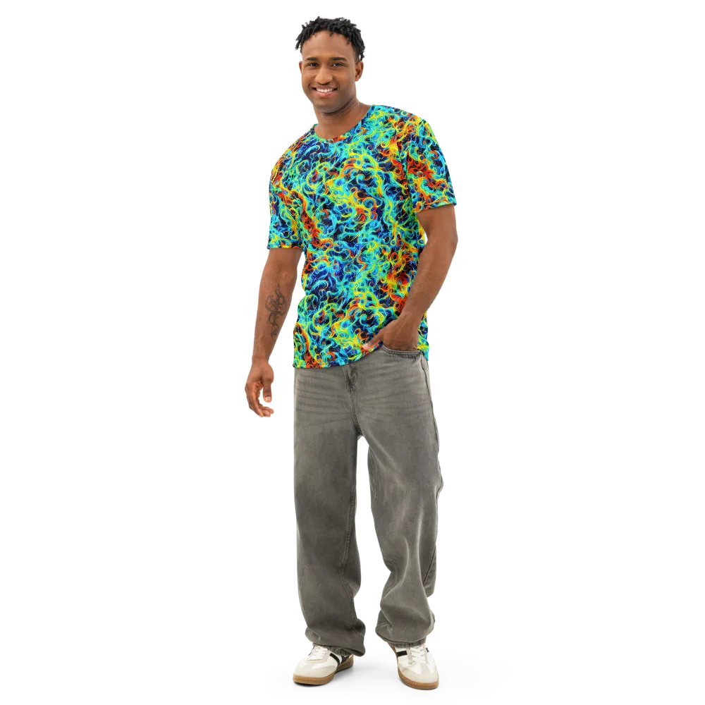 Liquid Frequency on Men's Cotton Crew Neck T-Shirt — Front