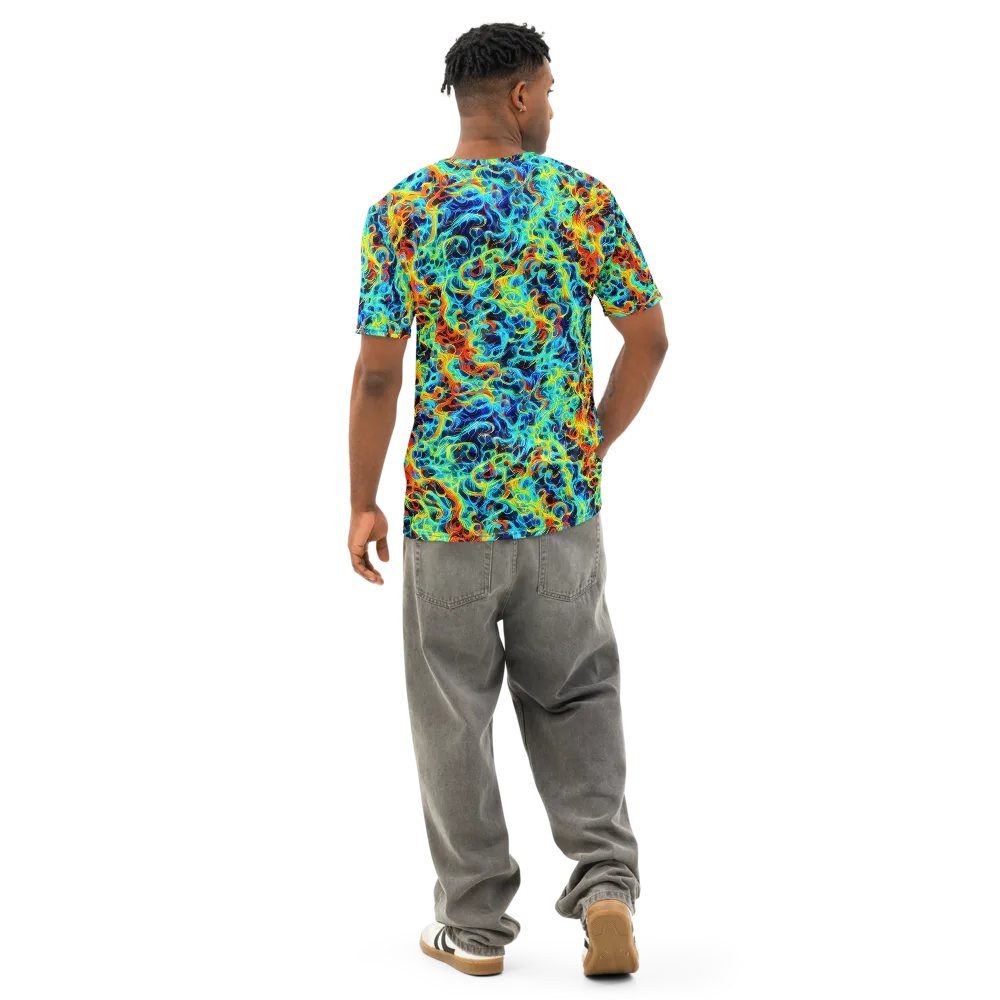 Liquid Frequency on Men's Cotton Crew Neck T-Shirt — Back