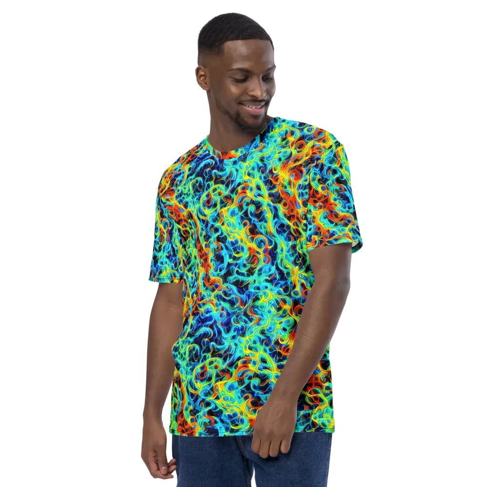 Liquid Frequency on Men's Crew Neck T-Shirt — Left
