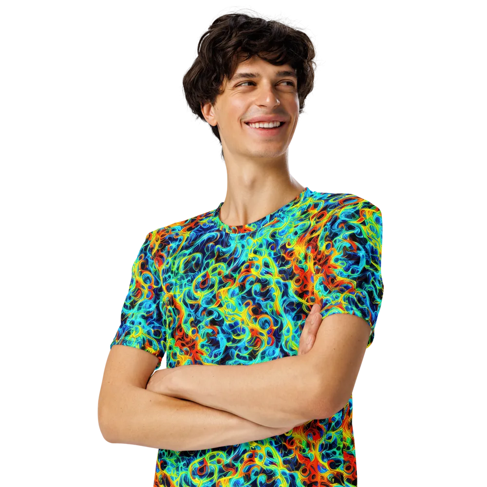 Liquid Frequency on Men's Crew Neck T-Shirt — Left Front