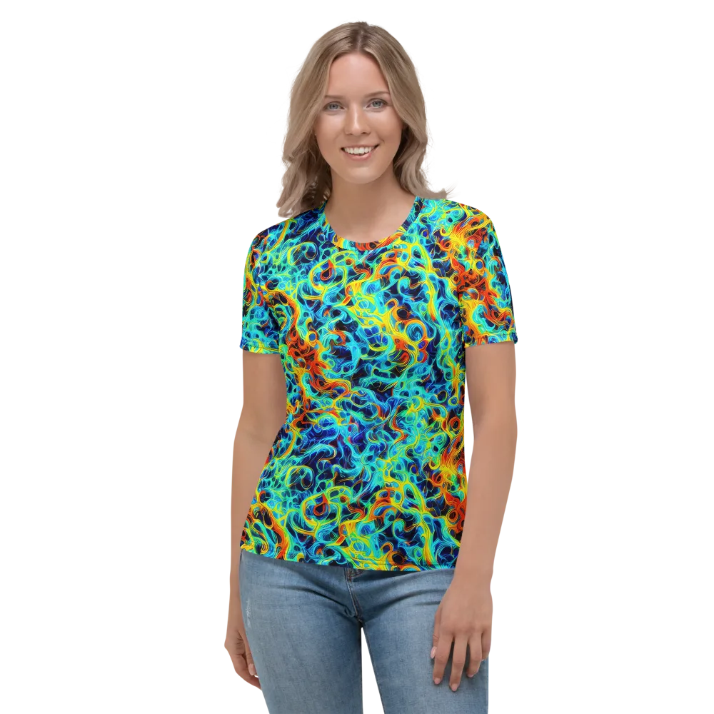 Liquid Frequency on Women's Crew Neck T-Shirt — Front