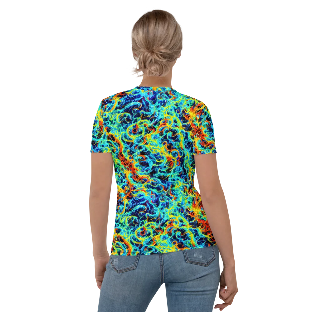 Liquid Frequency on Women's Crew Neck T-Shirt — Back