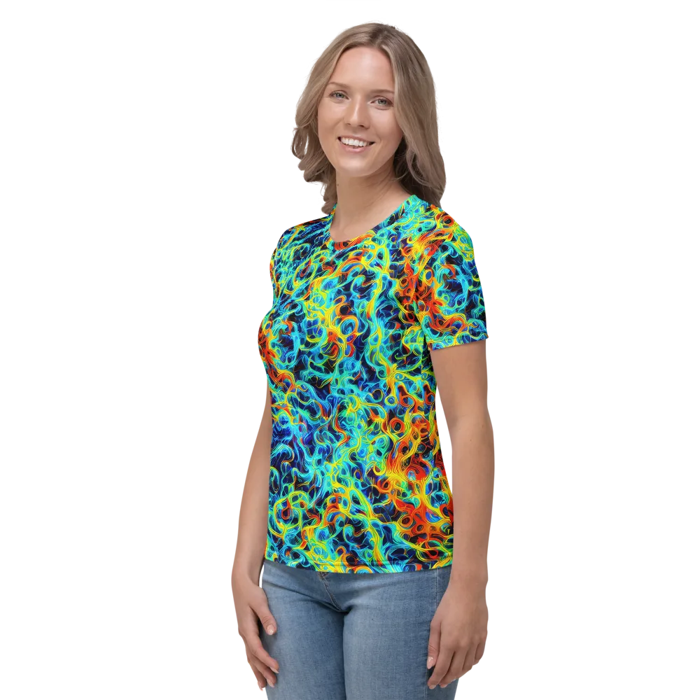 Liquid Frequency on Women's Crew Neck T-Shirt — Left