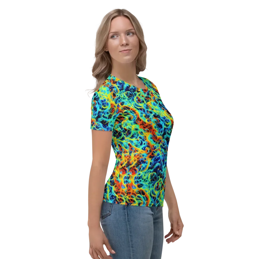 Liquid Frequency on Women's Crew Neck T-Shirt — Right
