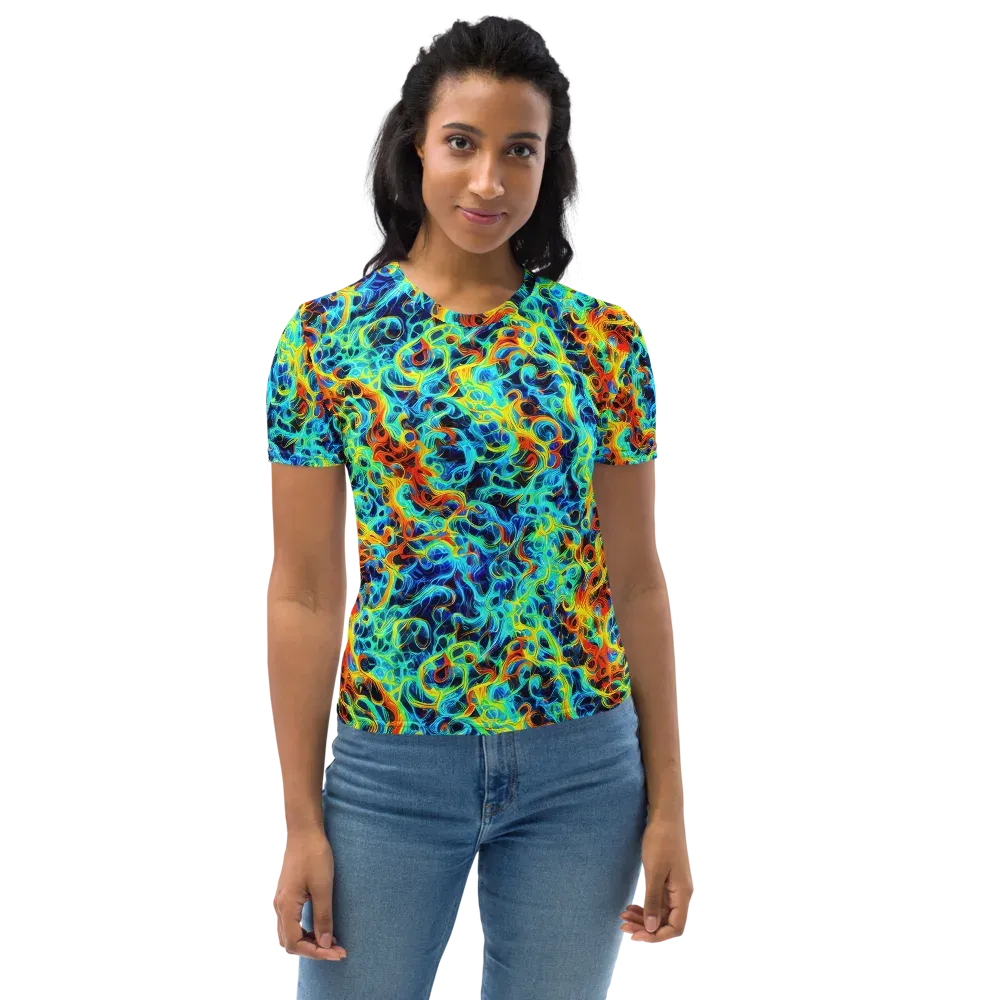Liquid Frequency on Women's Crew Neck T-Shirt — Front