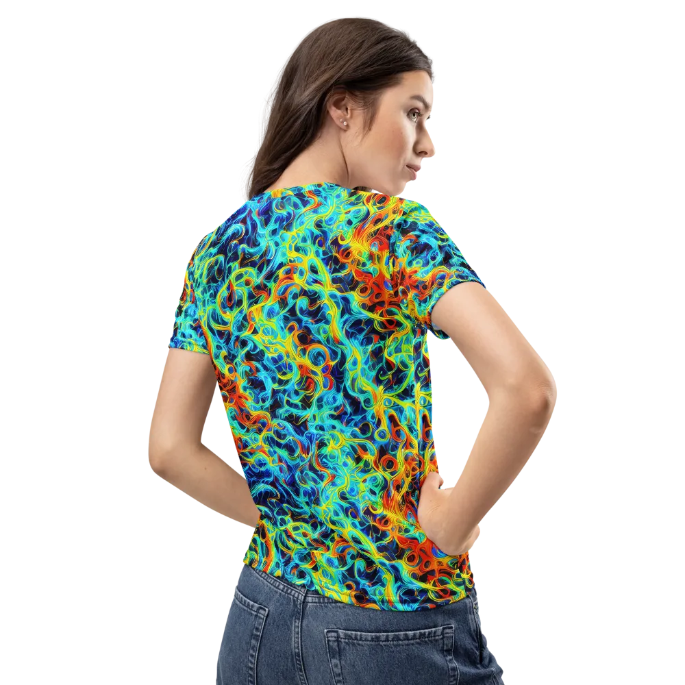 Liquid Frequency on Women's Crew Neck T-Shirt — Back