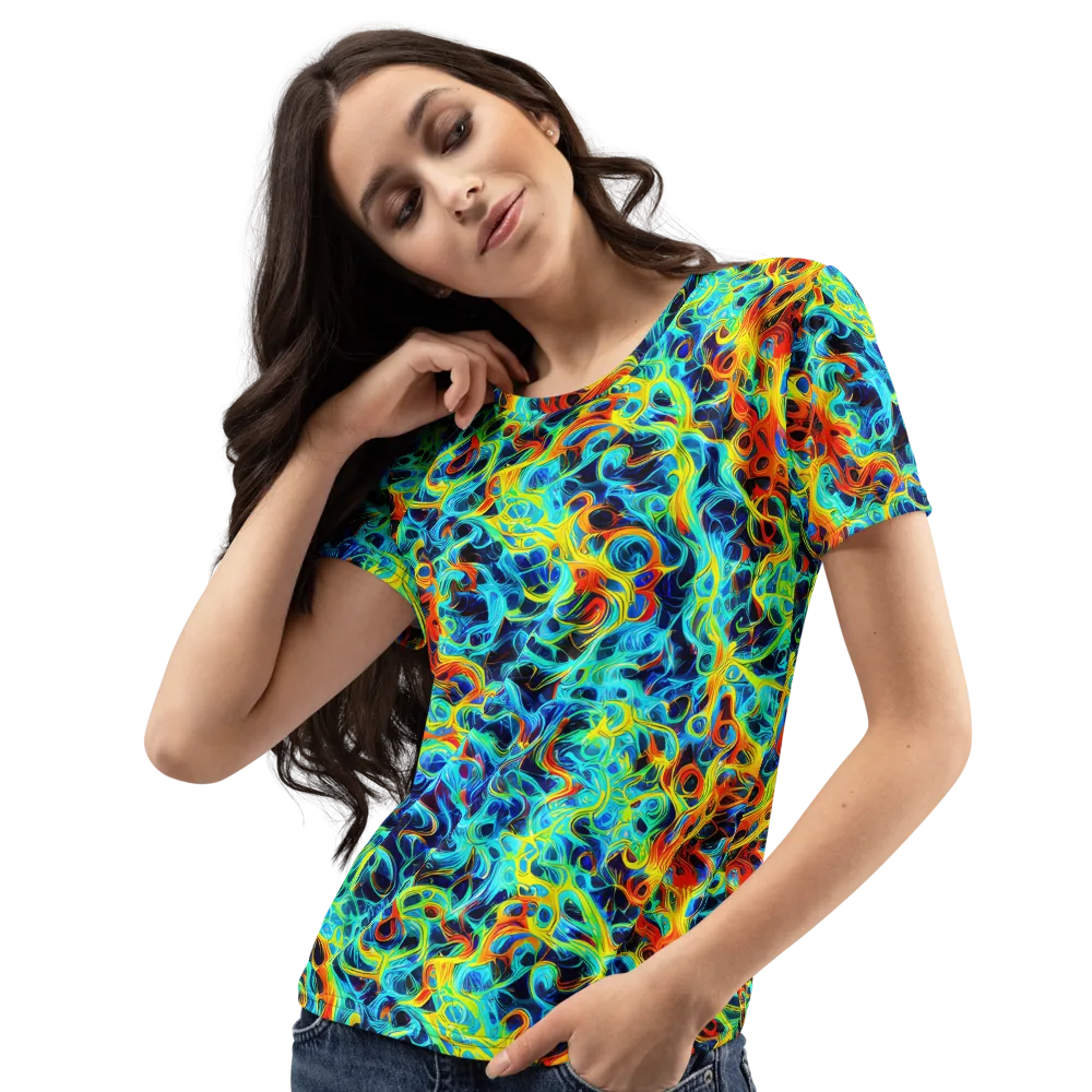 Liquid Frequency on Women's Crew Neck T-Shirt — Left Front