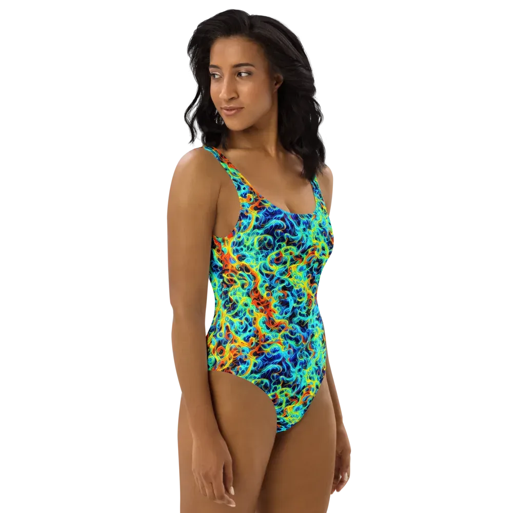 Liquid Frequency on One-Piece Swimsuit — Right