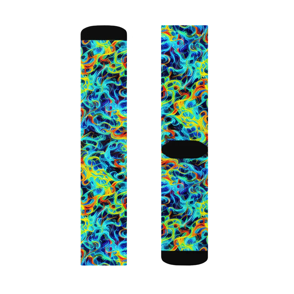 Liquid Frequency on Socks — Left Sock