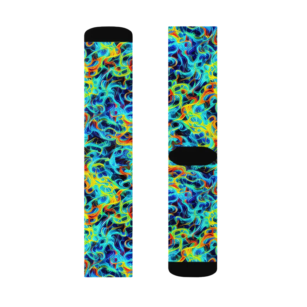 Liquid Frequency on Socks — Right Sock