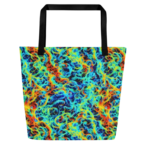 Liquid Frequency on a Large Tote Bag W/ Pocket