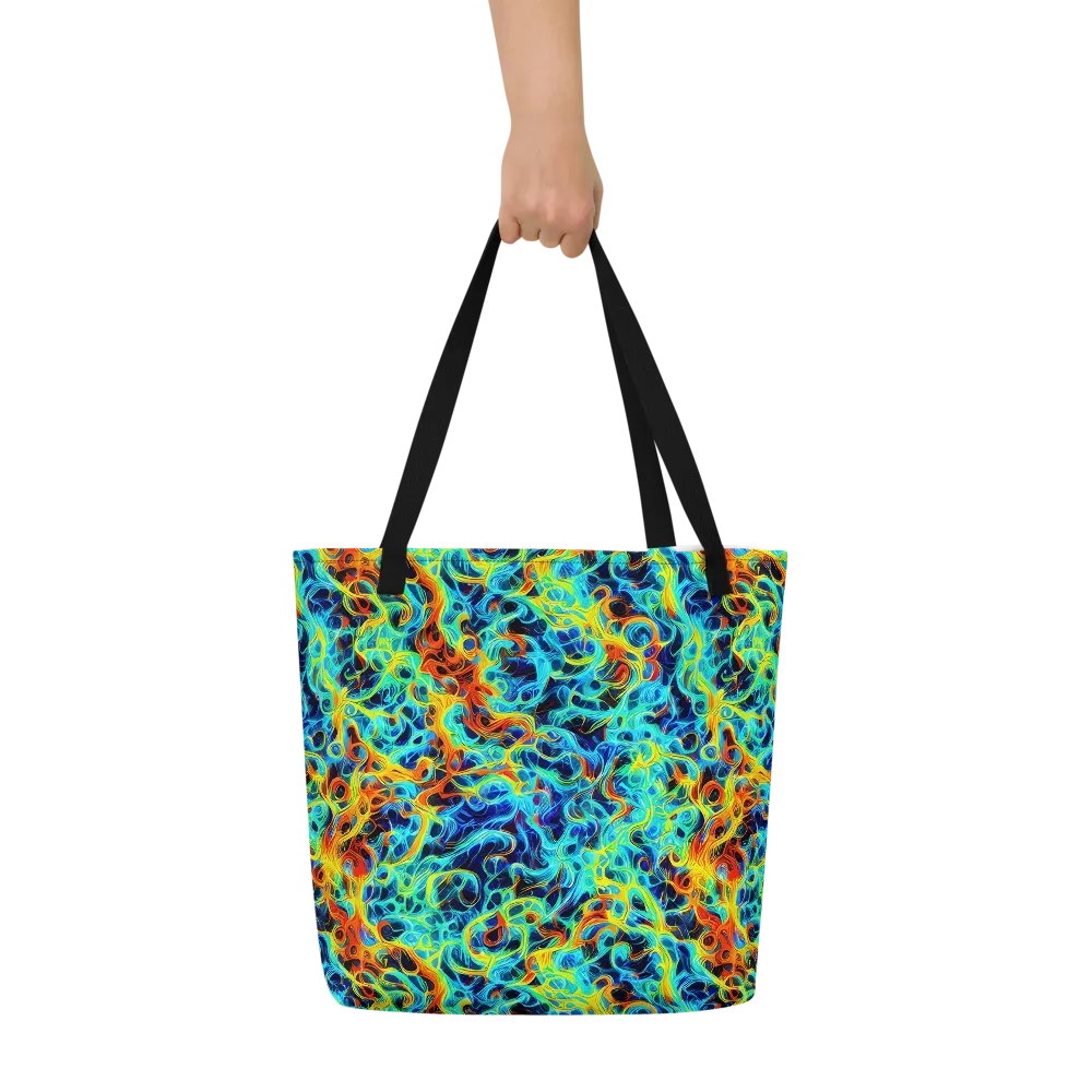 Liquid Frequency on Large Tote Bag W/ Pocket — Front