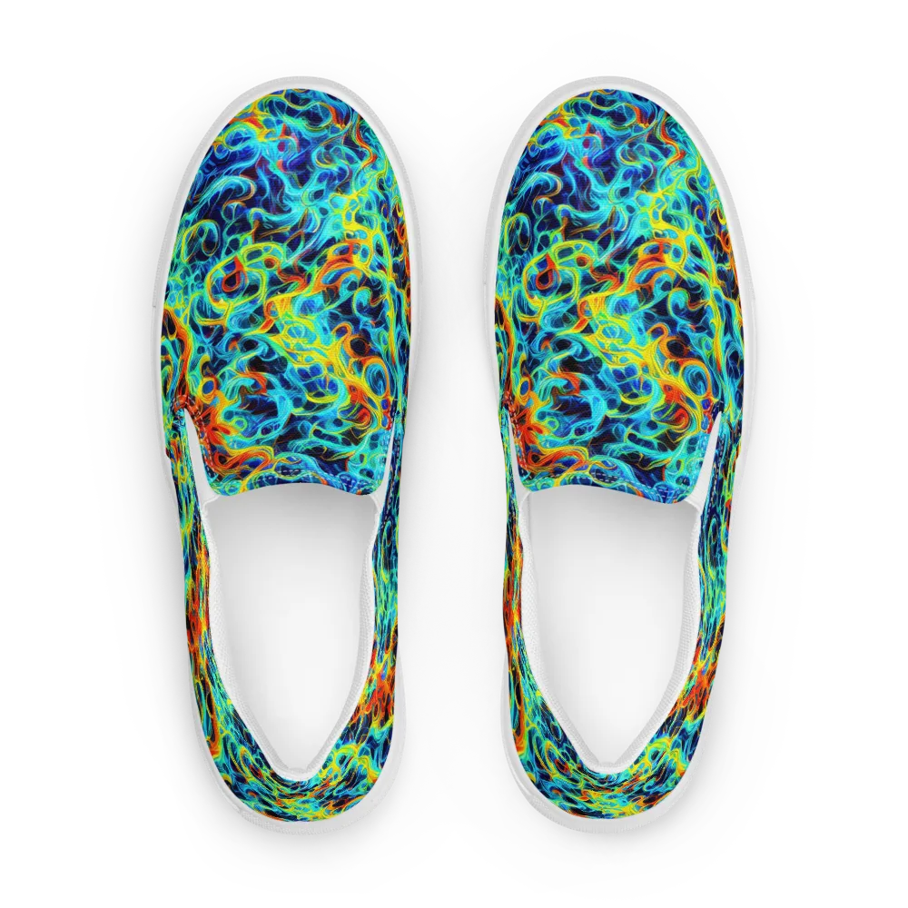 Liquid Frequency on Women's Slip-On Canvas Shoes — Front