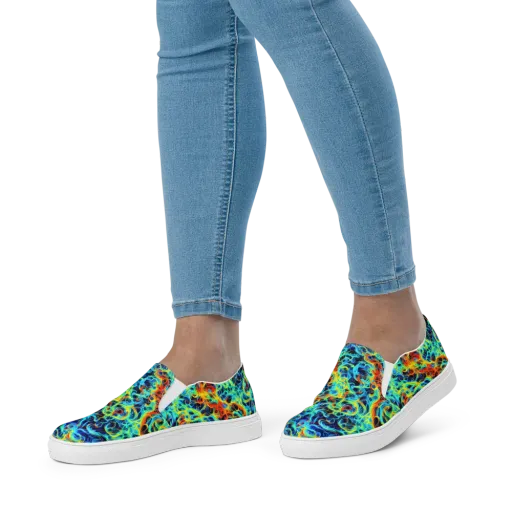 Liquid Frequency on a Women's Slip-On Canvas Shoes