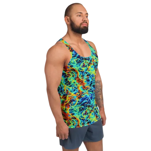 Liquid Frequency on a Men's Tank Top