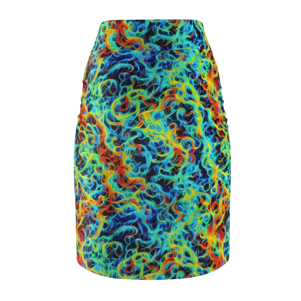 Liquid Frequency on Pencil Skirt — Back