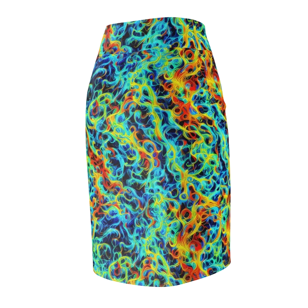Liquid Frequency on Pencil Skirt — Back Side