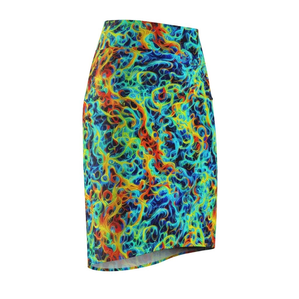 Liquid Frequency on Pencil Skirt — Front Side