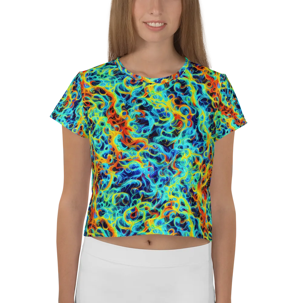 Liquid Frequency on Crop Tee — Front